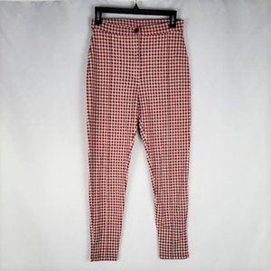 Free People High Rise Red Gingham Pants Size 2
